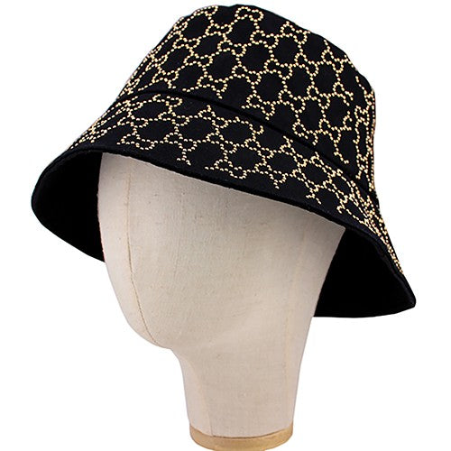 POLYESTER WITH HOT FIX  BUCKET HAT