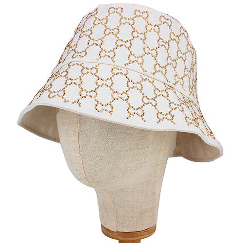 POLYESTER WITH HOT FIX  BUCKET HAT